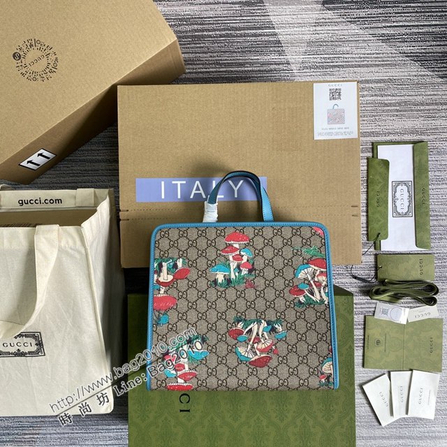 Gucci新款女包 古馳GG系列2021新款兒童托特購包購物袋 Gucci方形復古手提袋肩背包 605614  ydg3217